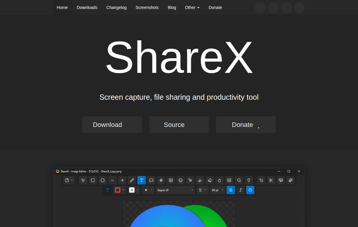 ShareX 화면