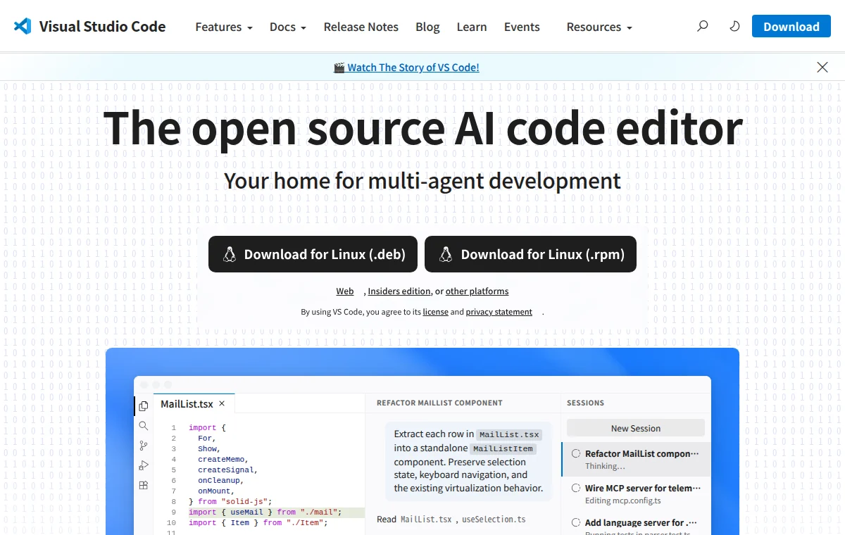Visual Studio Code 화면